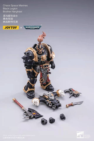 Joy Toy Warhammer 40k - Black Legion Brother Narghast 1/18 Scale Action Figures - Jul 2022