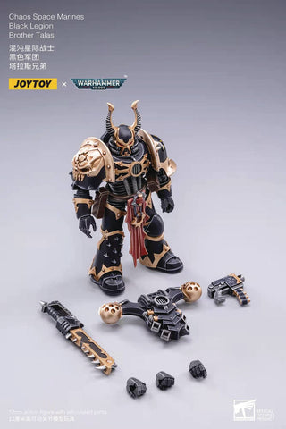 Joy Toy Warhammer 40k - Black Legion Brother Talas 1/18 Scale Action Figures - Jul 2022