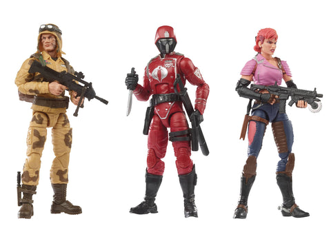 Hasbro G.I. Joe: Classified Series - Zarana, Dusty & Cobra Crimson Guard Action Figures (Set of 3)