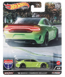 DieCast Hot Wheels 20 Dodge Charger Hellcat (Lime Green) - Car Culture American Scene 4/5 (Premium 1:64 Scale) GHG66