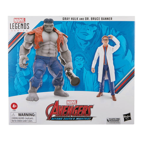 Avengers 60th Anniversary Marvel Legends Gray Hulk and Dr. Bruce Banner 6-Inch Action Figures (Pre-Order Ships August)