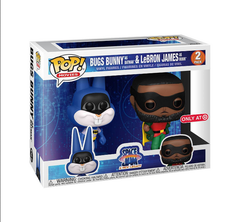 Funko Pop! Movies: Space Jam 2 - Bugs Bunny as Batman & LeBron James as Robin (Target Sticker)