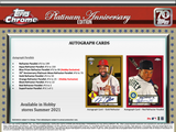 2021 Topps Chrome Platinum Anniversary Baseball Trading Cards Hobby Box