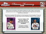 2021 Topps Chrome Platinum Aanniversary Baseball Trading Cards Lite Hobby Box