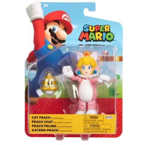 World of Nintendo Super Mario 4-Inch - Cat Peach with Bell