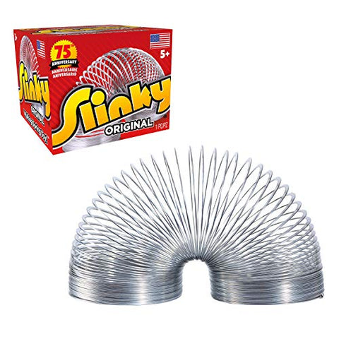 The Original Slinky Walking Spring Toy, Metal Slinky, Easter Basket Stuffers, Toys for 3 Year Old Girls and Boys, Party Favors, Fidget Toys