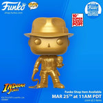 Funko Pop! Movies: Gold Indiana Jones 10" (Funko Shop Sticker)