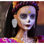 Barbie 2021 Dia De Muertos Doll (11.5-In) Wearing Embroidered Dress & Calavera Face Paint